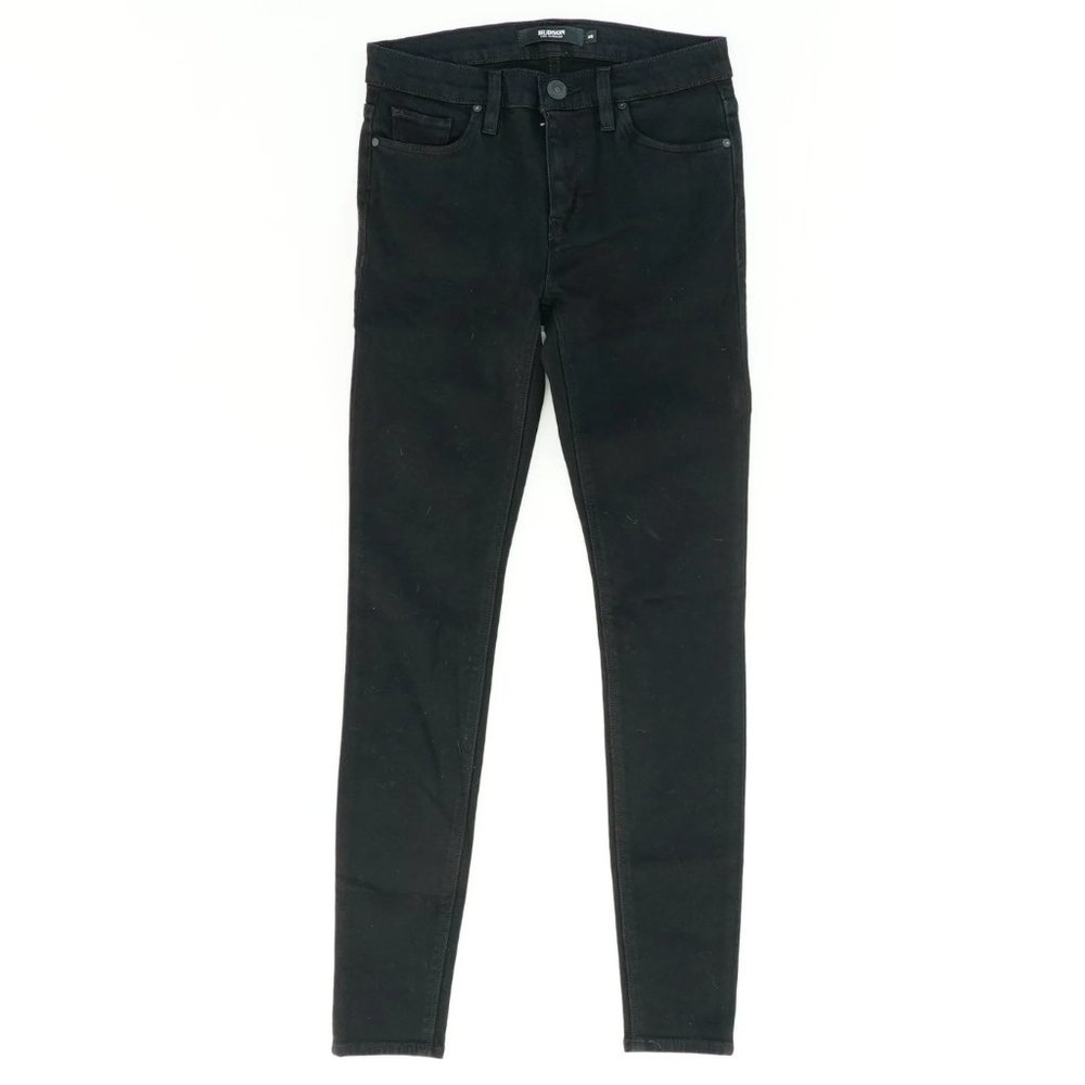 HUDSON NICO Black High Rise Skinny Fit Jeans ENHANCED women's size 25 NEW denim - Picture 1 of 3